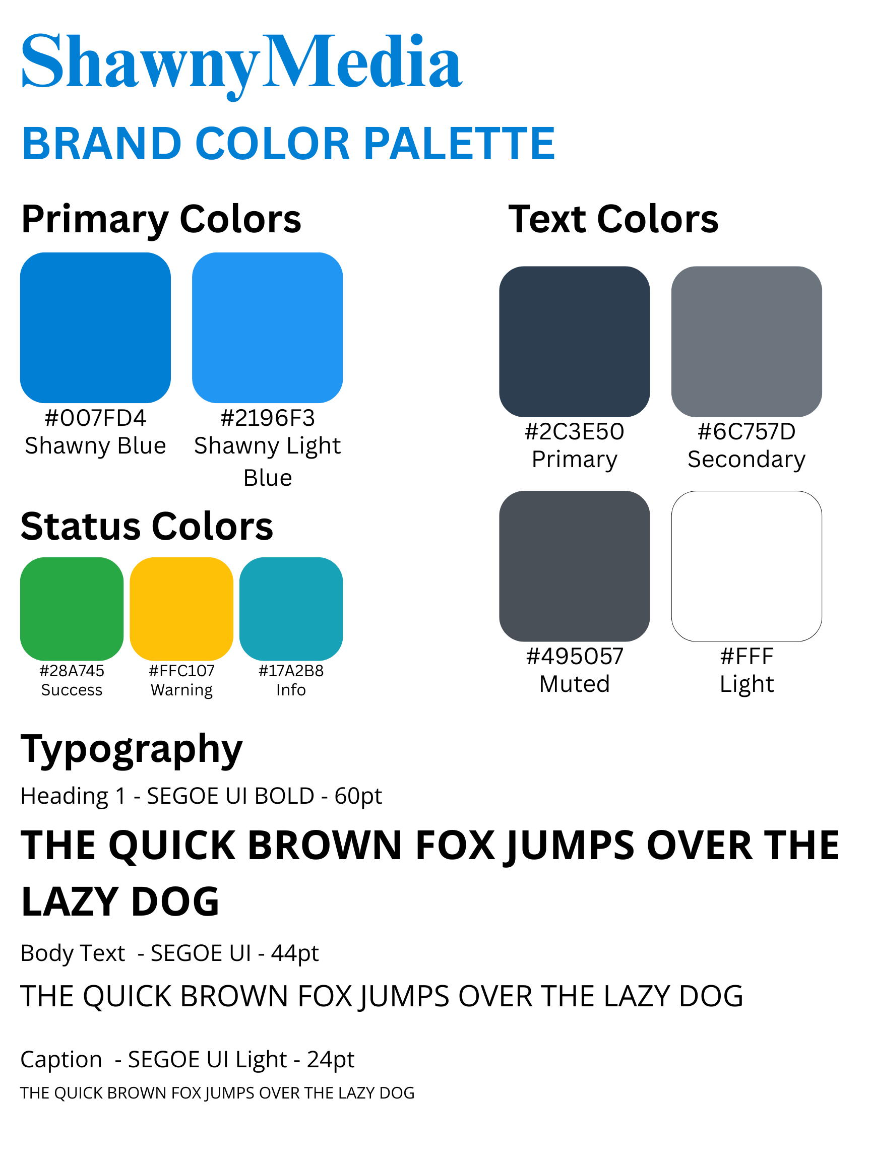 Type & palette